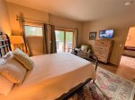 Lowe Level Queen Room with TV, walk-in closet and direct access to the hot tub